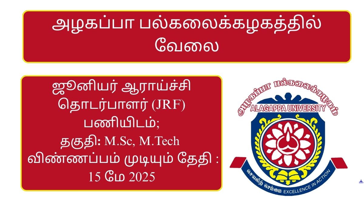 Alagappa University Recruitment 2025