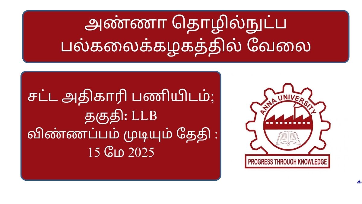 Anna University Recruitment 2025