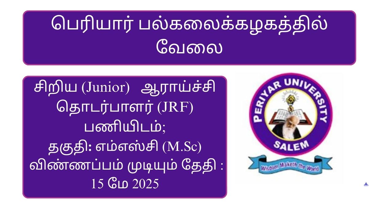 Periyar University Recruitment 2025
