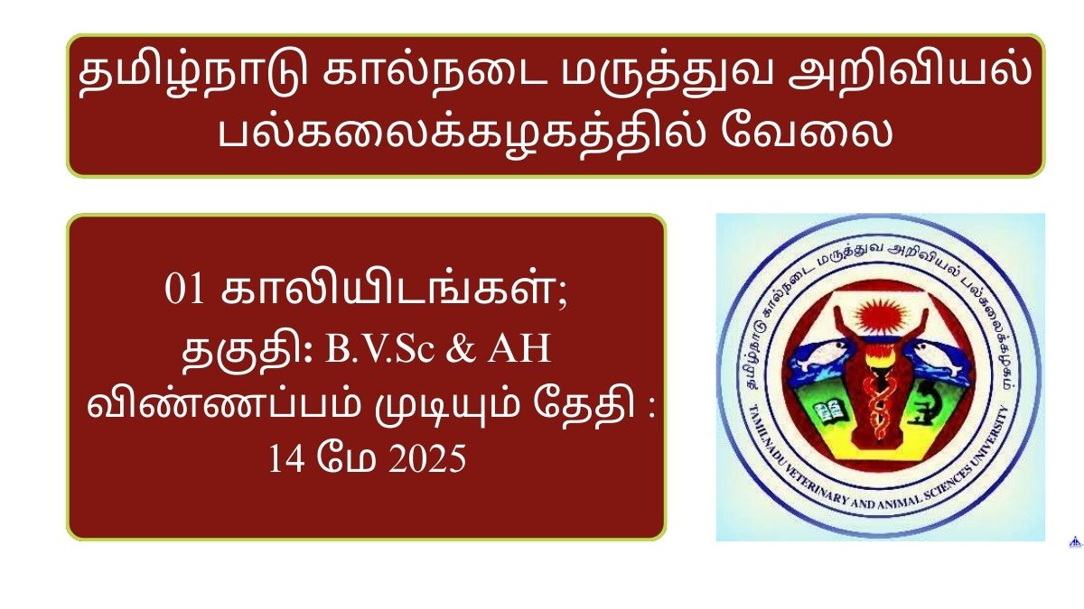 TANUVAS Recruitment 2025