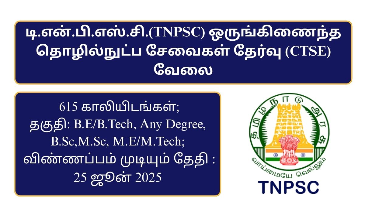 TNPSC CTSE (Non Interview) Recruitment 2025