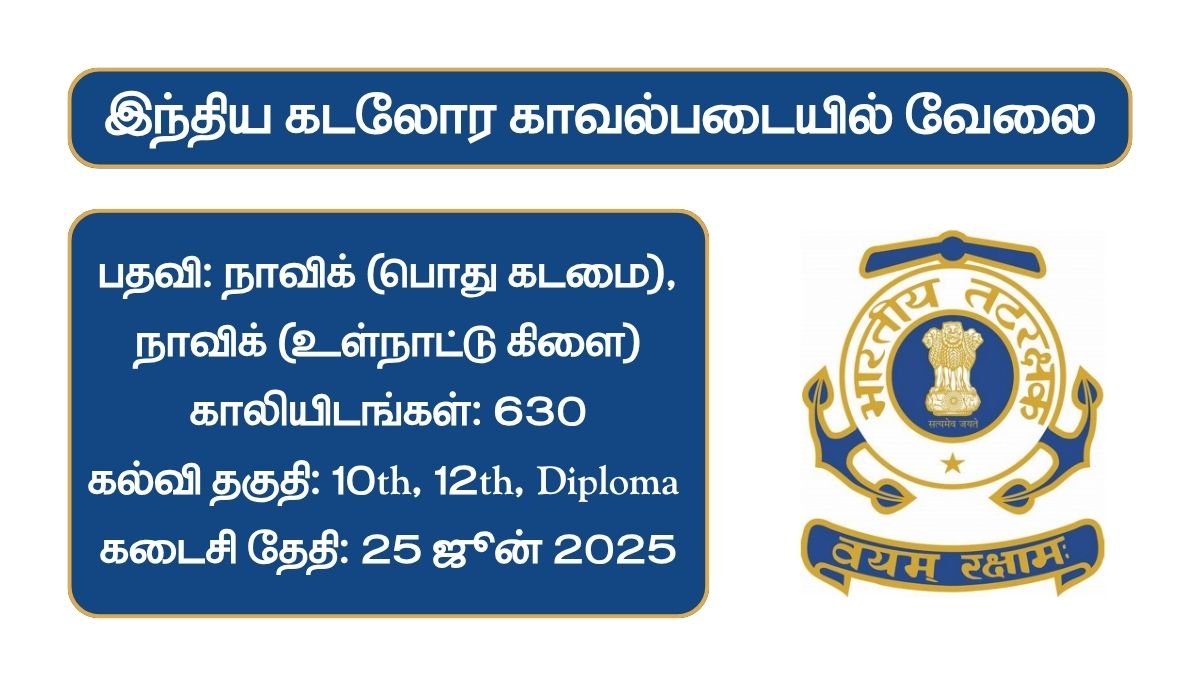 Indian Coast Guard Recruitment 2025