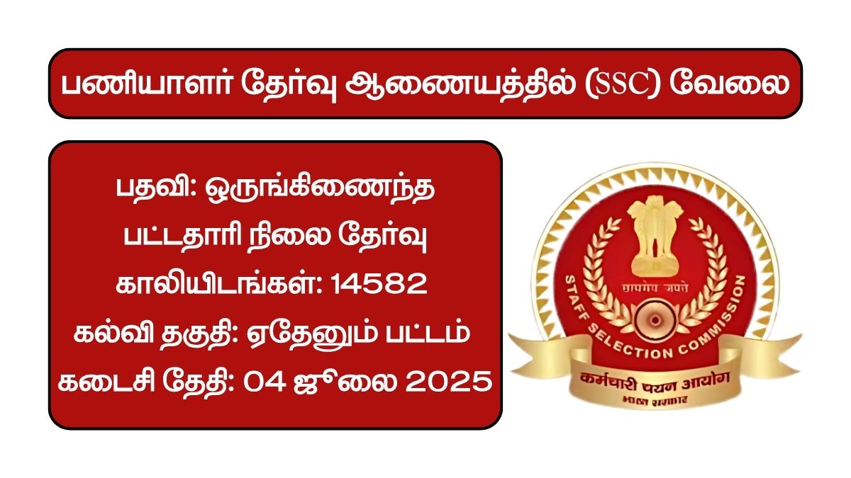 SSC CGL Recruitment 2025 14582 Posts
