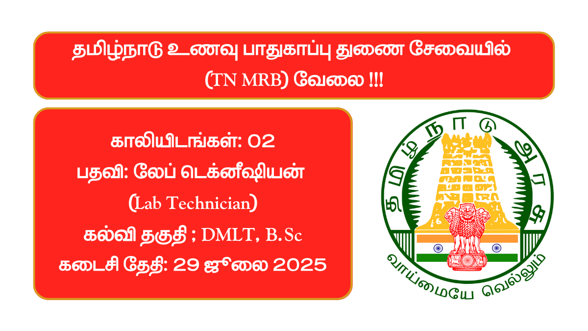 TN MRB Recruitment 2025