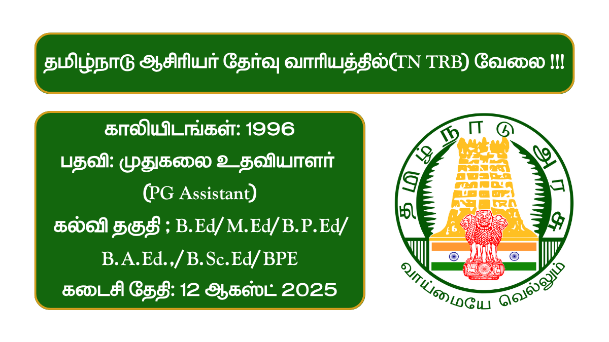 TN TRB Recruitment 2025