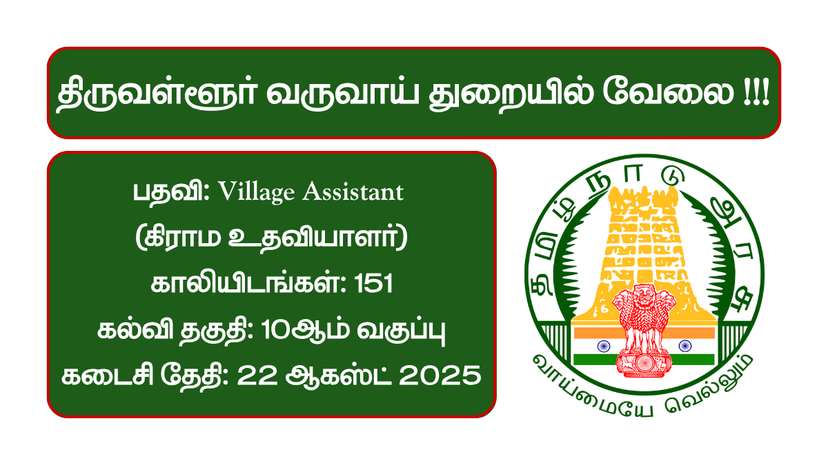 Tiruvallur Revenue Department Recruitment 2025