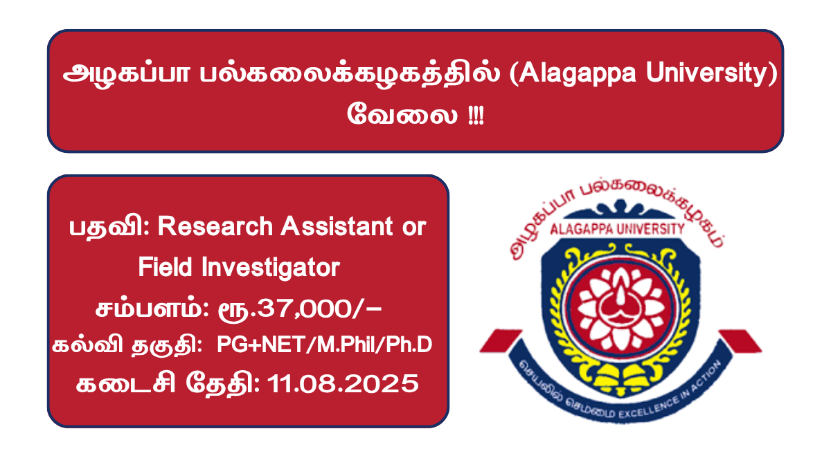 Alagappa University Recruitment 2025