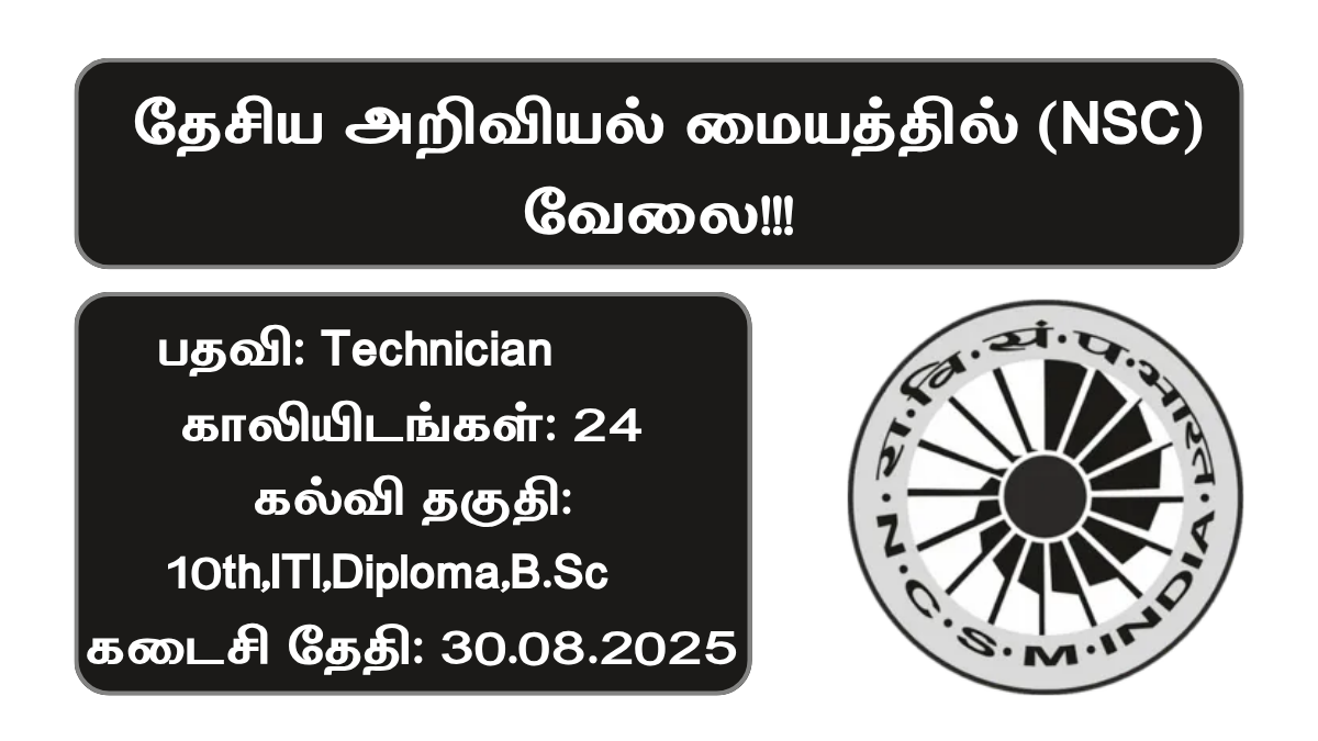 National Science Centre Recruitment 2025
