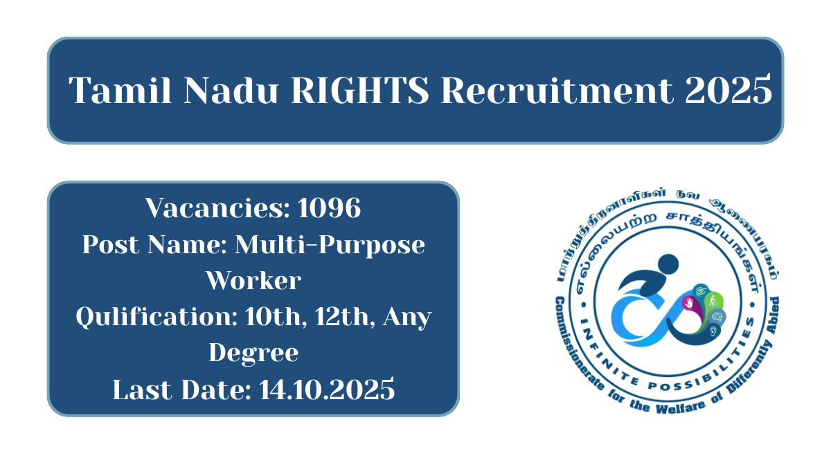 Tamil Nadu RIGHTS Recruitment 2025