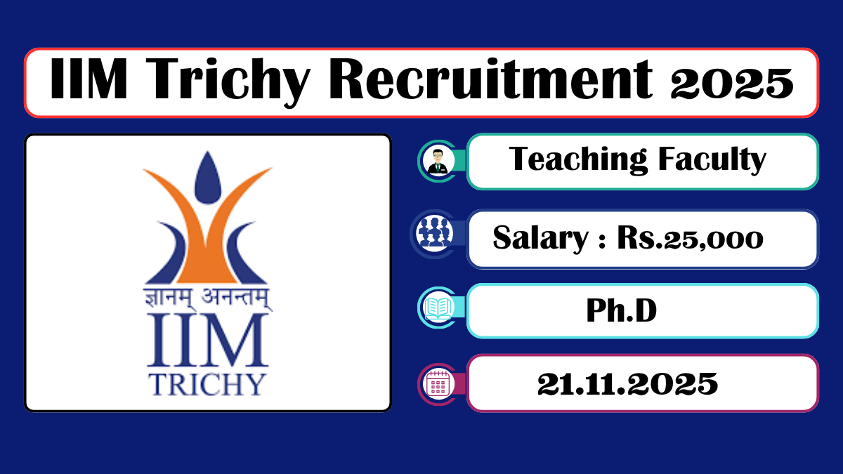 IIM Trichy Recruitment 2025