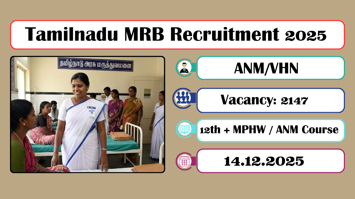 Tamilnadu MRB Recruitment 2025