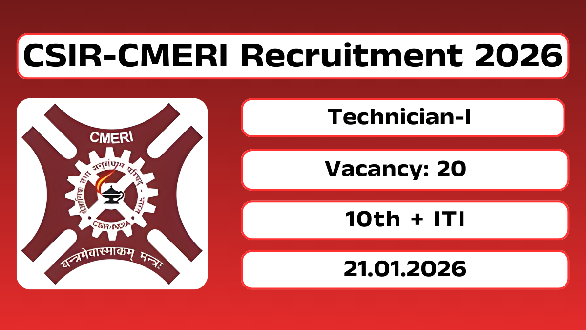 CSIR-CMERI Recruitment 2026