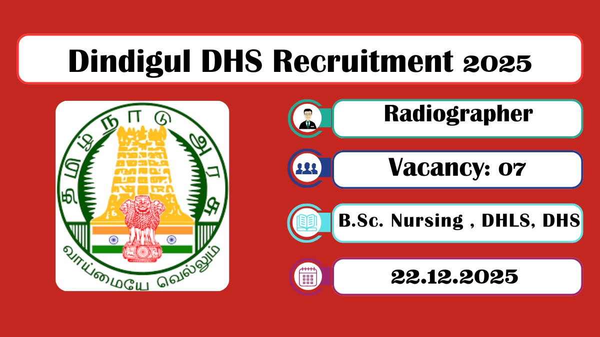 Dindigul DHS Recruitment 2025