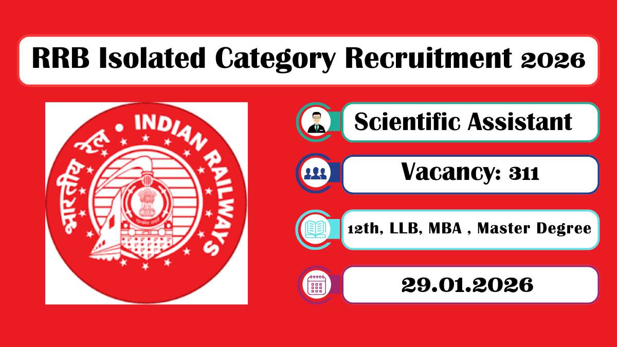 RRB Isolated Category Recruitment 2026