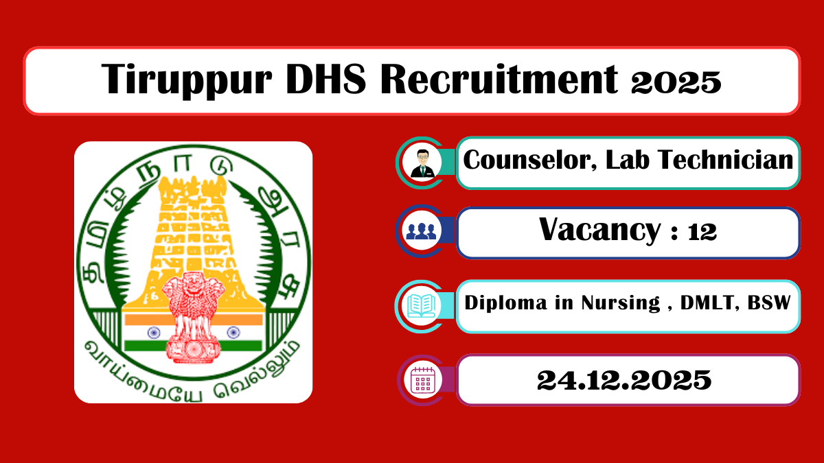 Tiruppur DHS Recruitment 2025