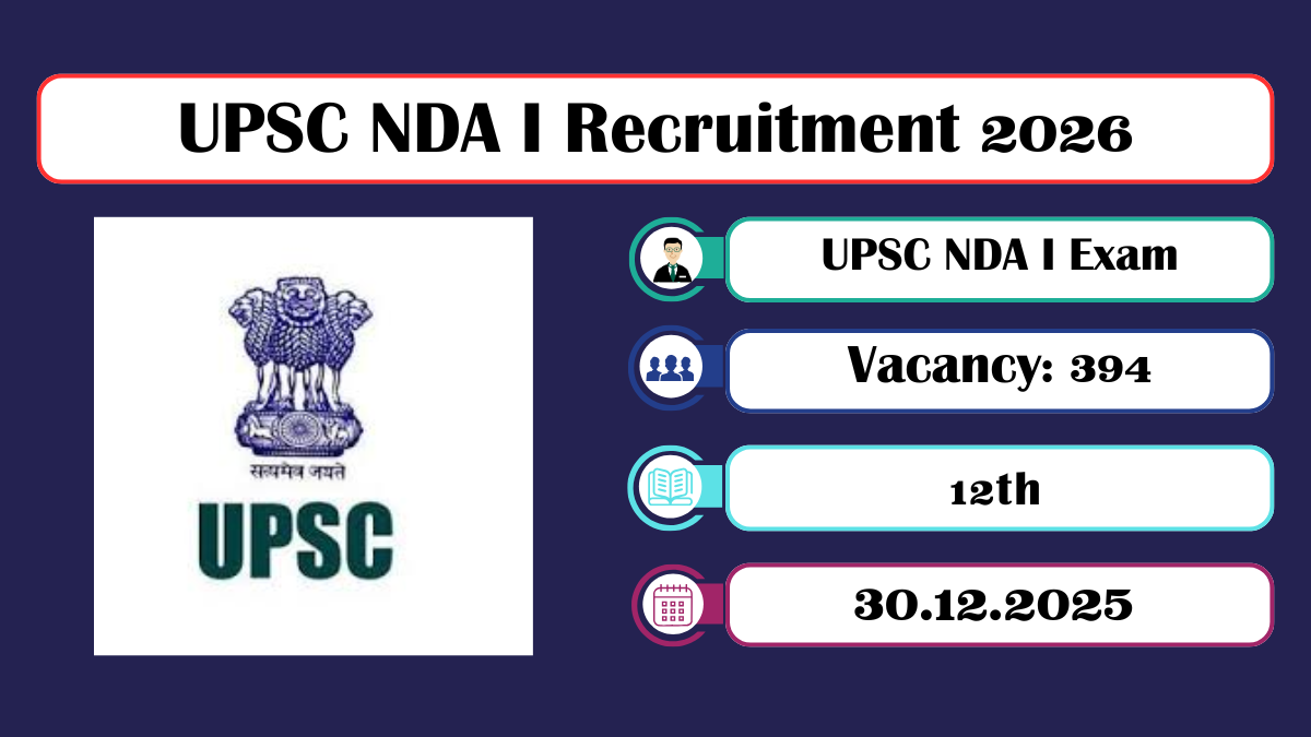 UPSC NDA I Recruitment 2026