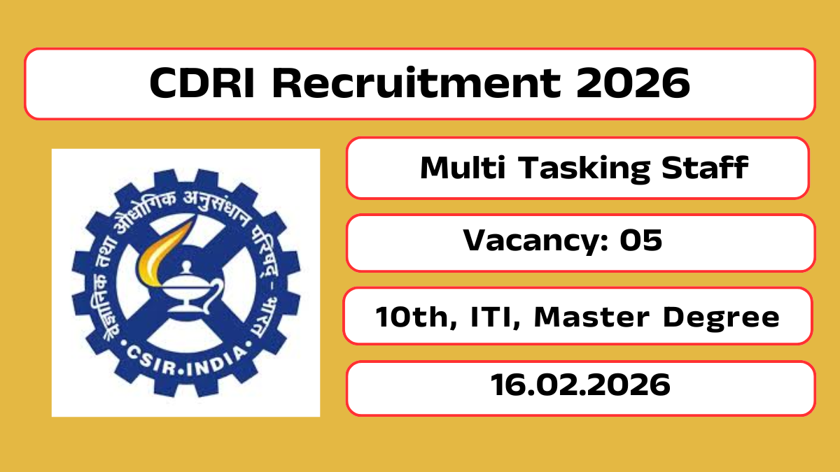 CDRI Recruitment 2026