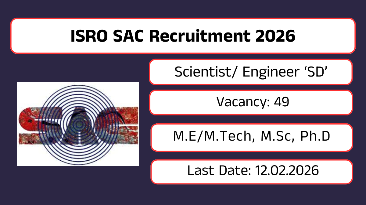 ISRO SAC Recruitment 2026