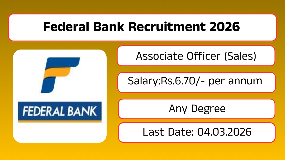 Federal Bank Recruitment 2026