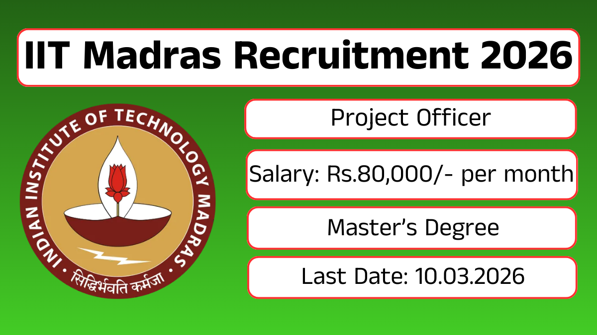 IIT Madras Recruitment 2026