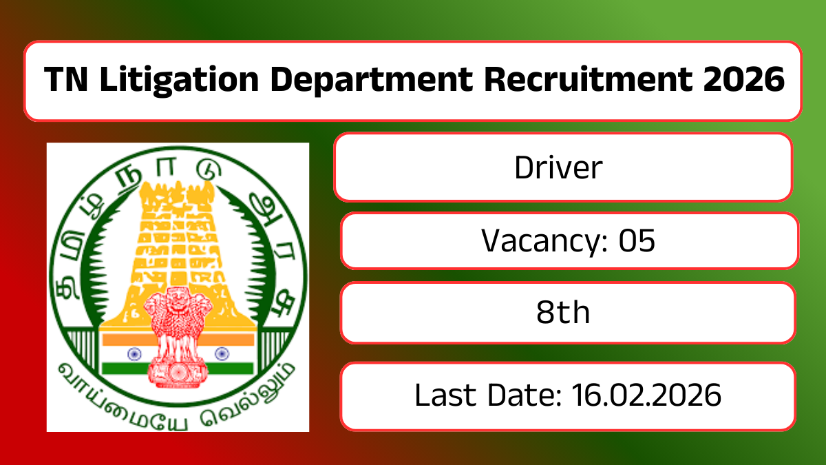 TN Litigation Department Recruitment 2026