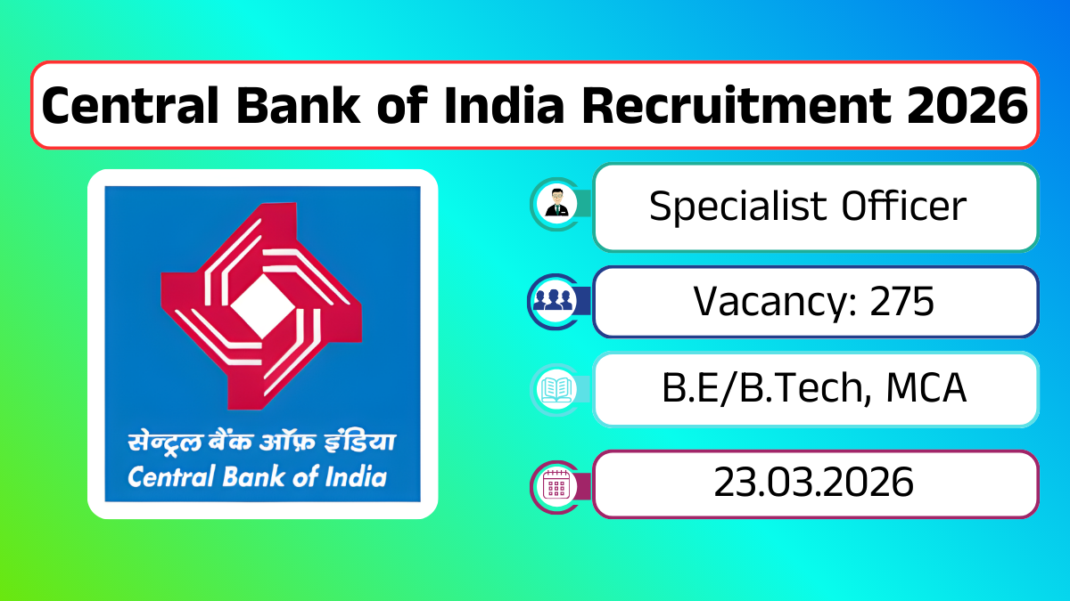 Central Bank of India Recruitment 2026