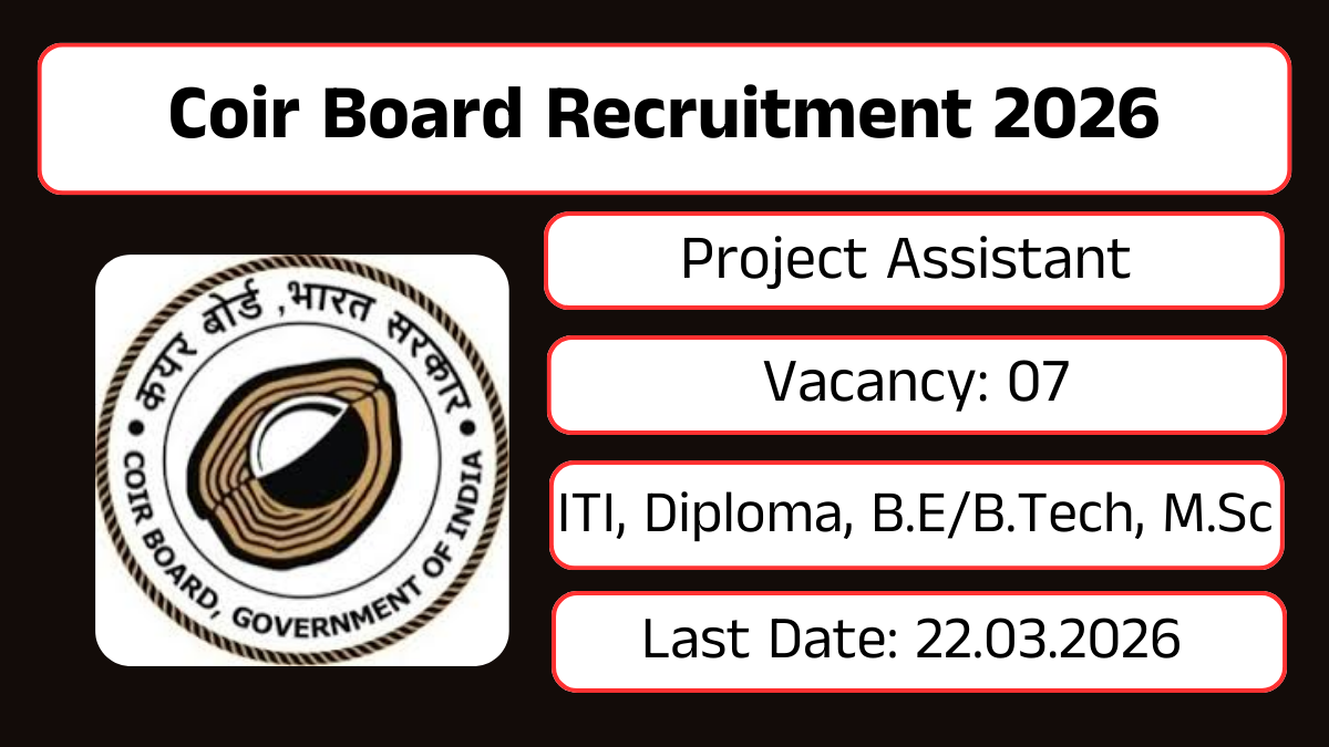 Coir Board Recruitment 2026