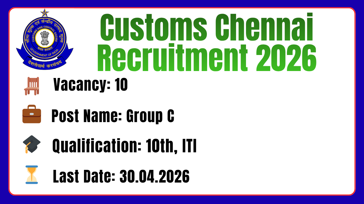 Customs Chennai Recruitment 2026