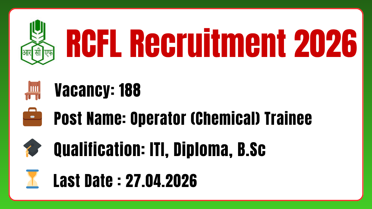 RCFL Recruitment 2026