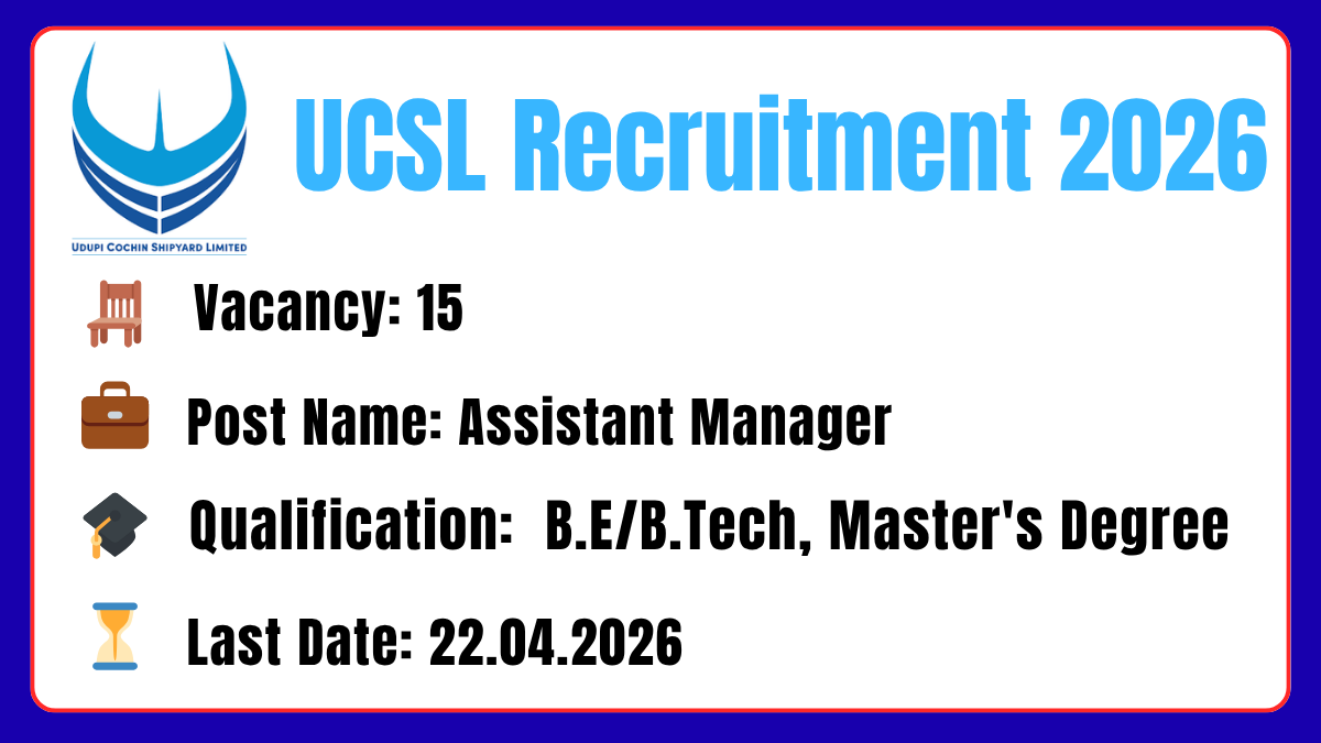 UCSL Recruitment 2026