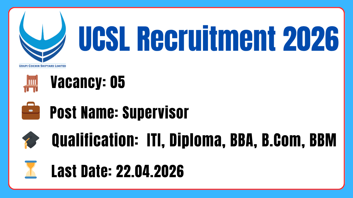 UCSL Recruitment 2026