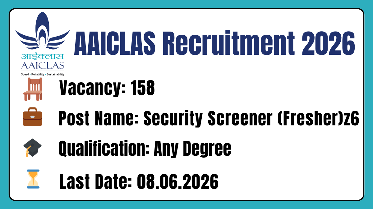 AAICLAS Recruitment 2026