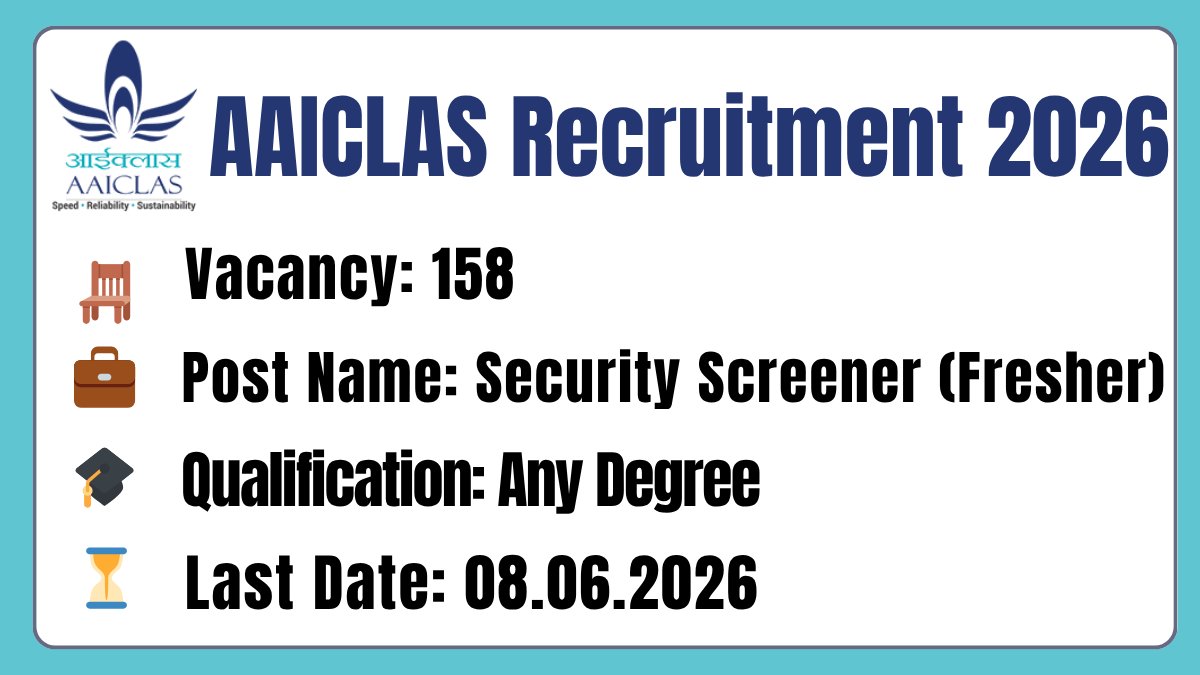 AAICLAS Recruitment 2026