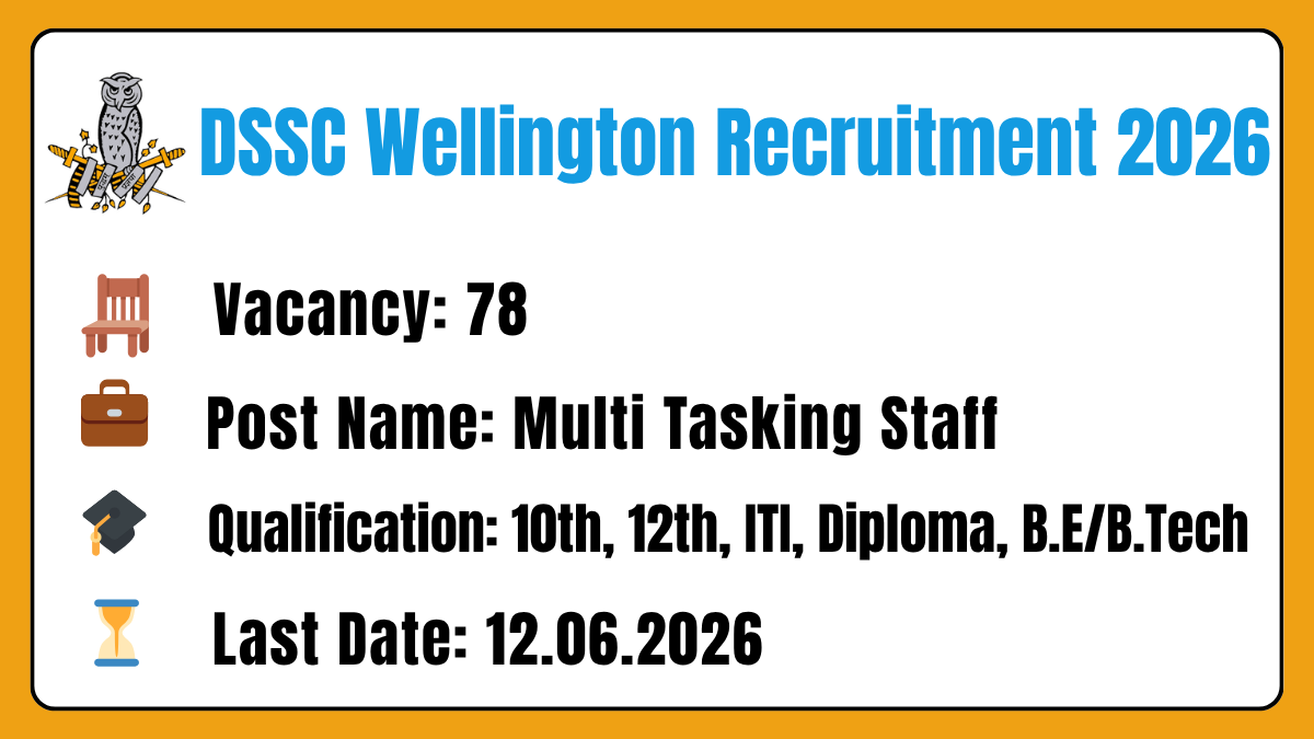DSSC Wellington Recruitment 2026