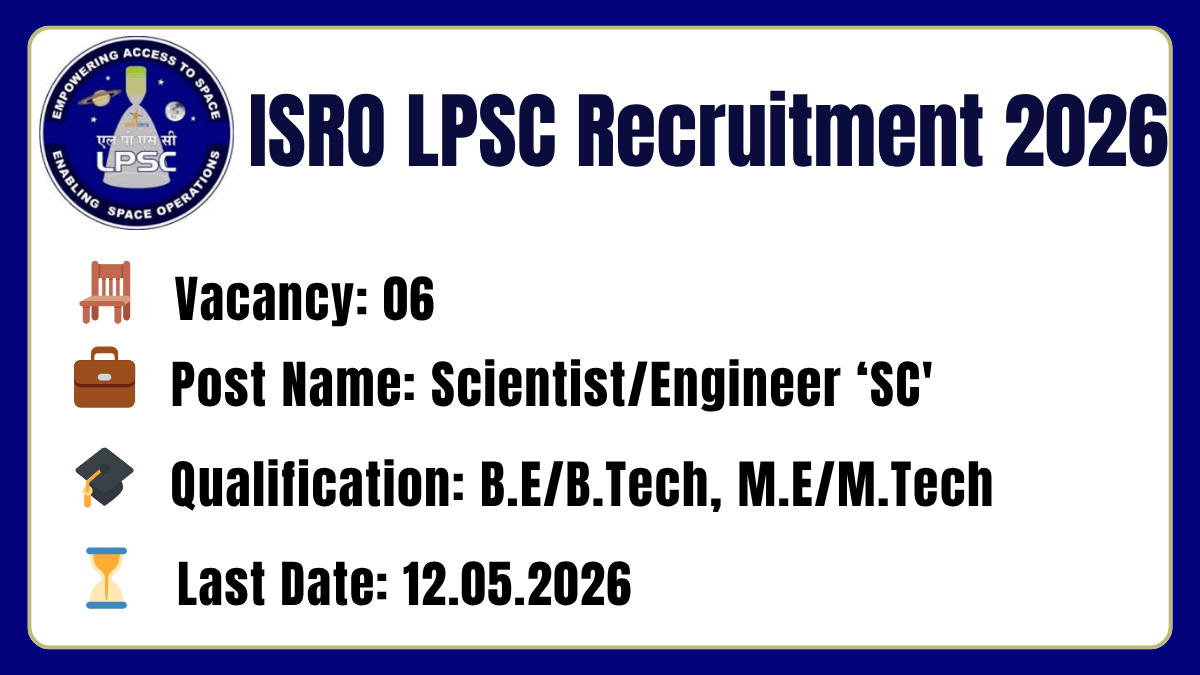 ISRO LPSC Recruitment 2026