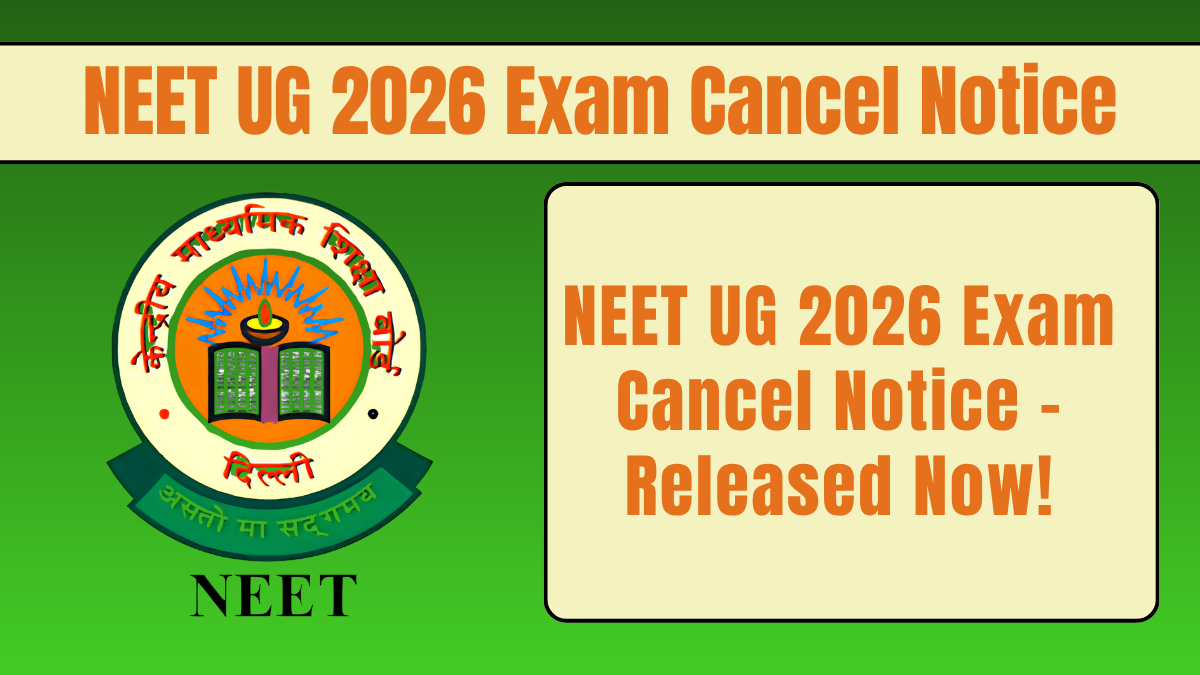 NEET UG 2026 Exam Cancel Notice