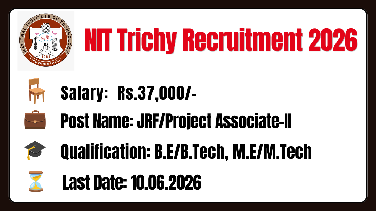 NIT Trichy Recruitment 2026