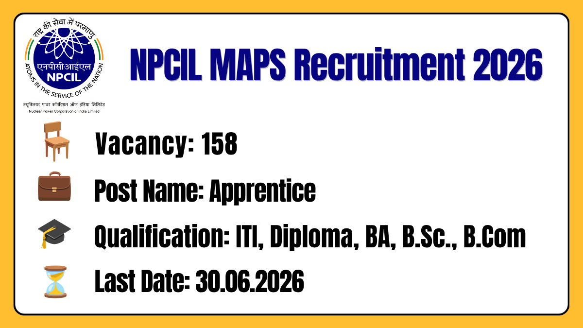 NPCIL MAPS Recruitment 2026
