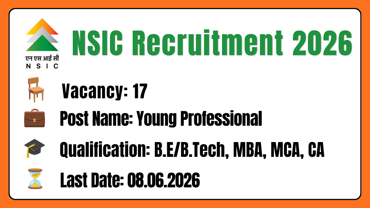 NSIC Recruitment 2026