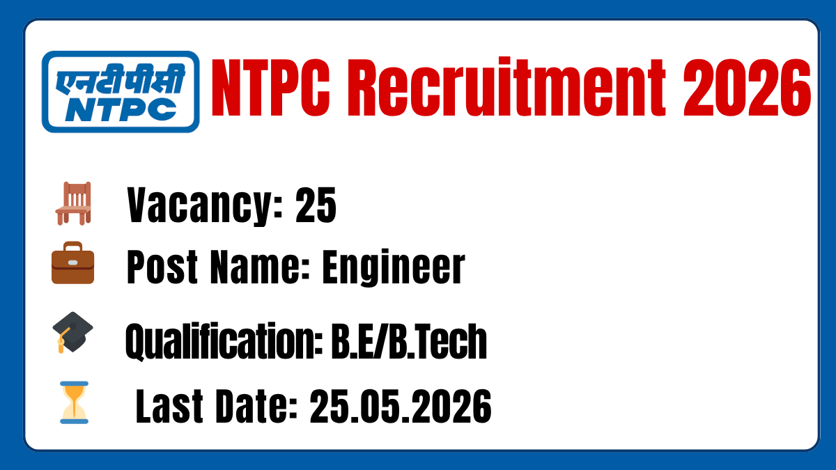 NTPC Recruitment 2026