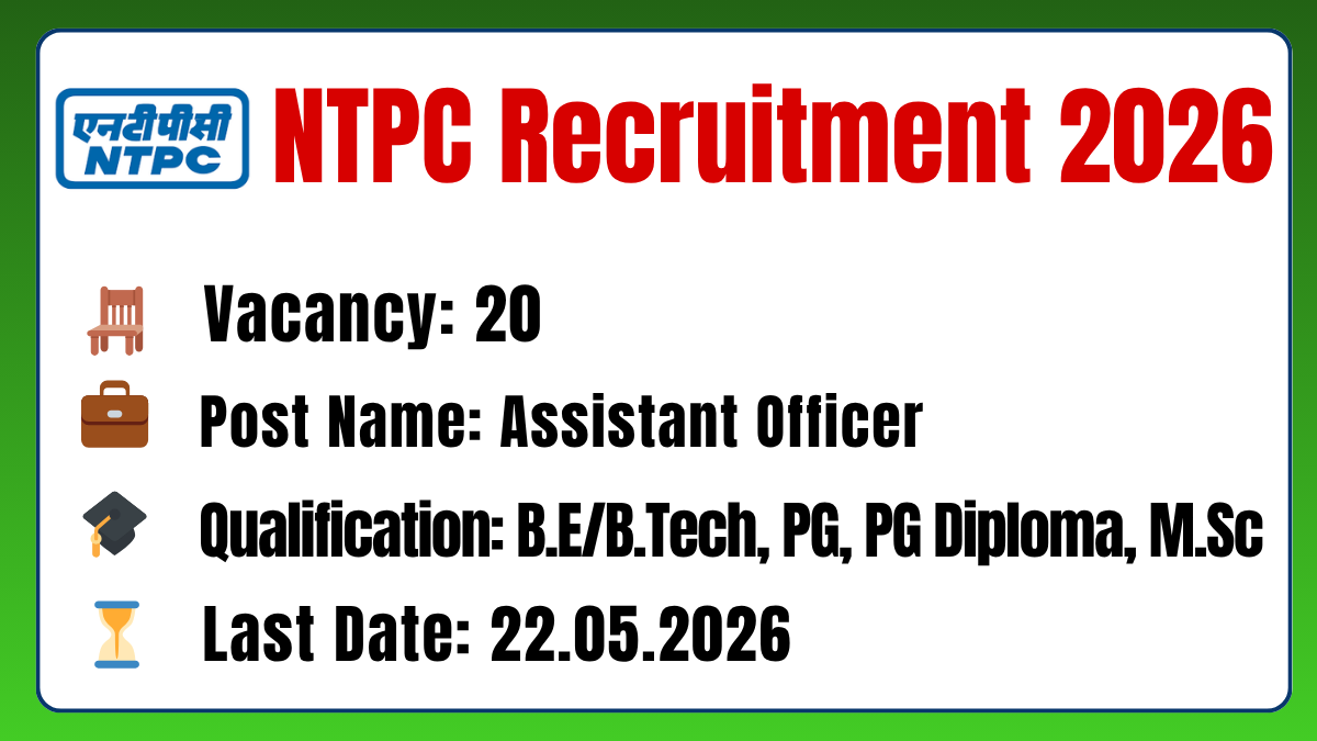 NTPC Recruitment 2026