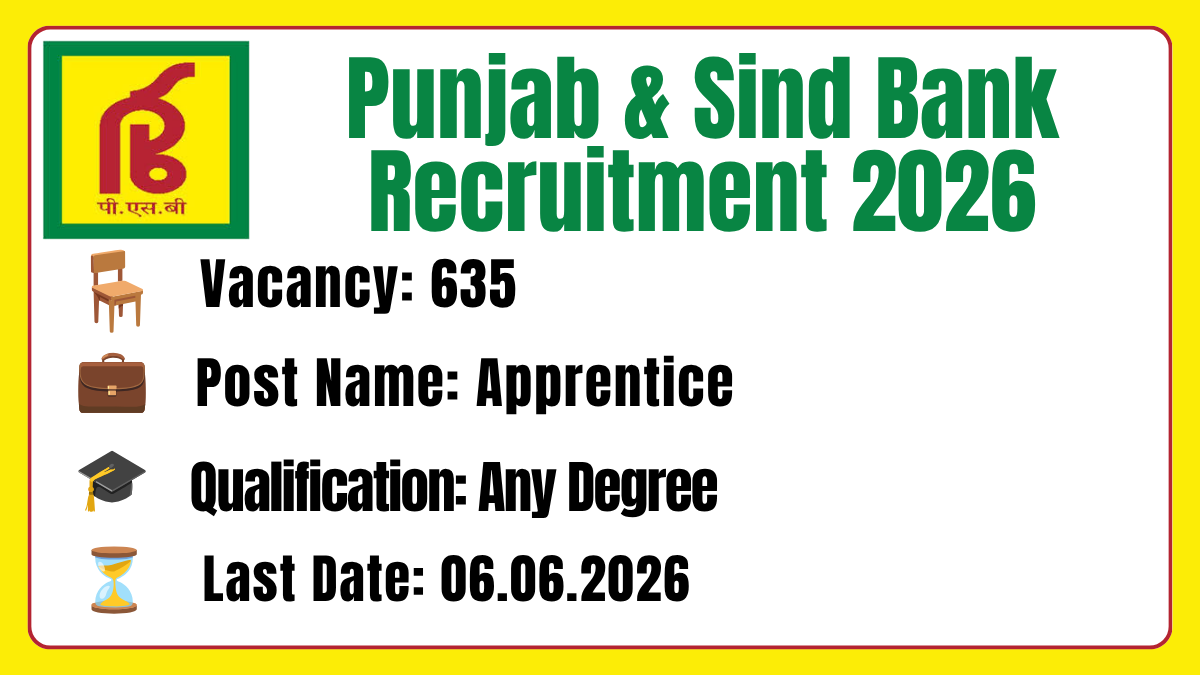 Punjab & Sind Bank Recruitment 2026