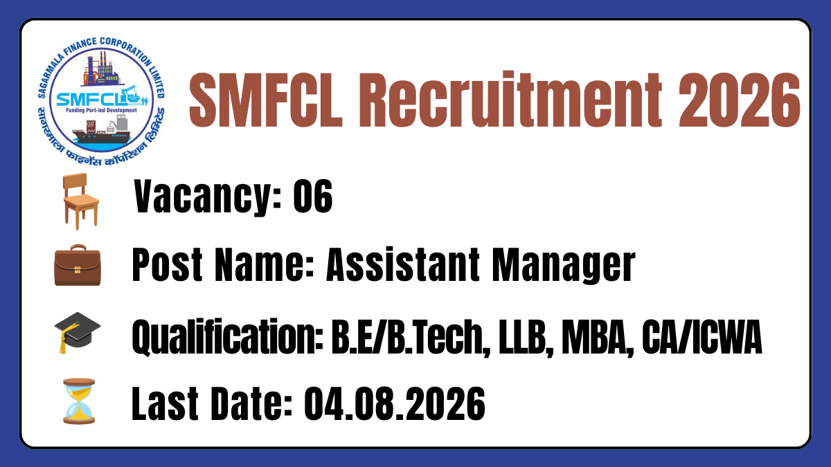 SMFCL Recruitment 2026
