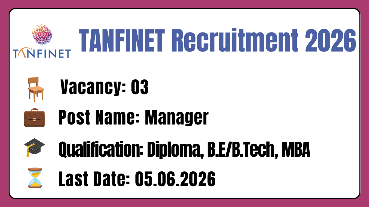 TANFINET Recruitment 2026 -1