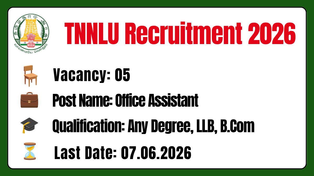 TNNLU Recruitment 2026