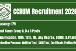 CCRUM Recruitment 2026