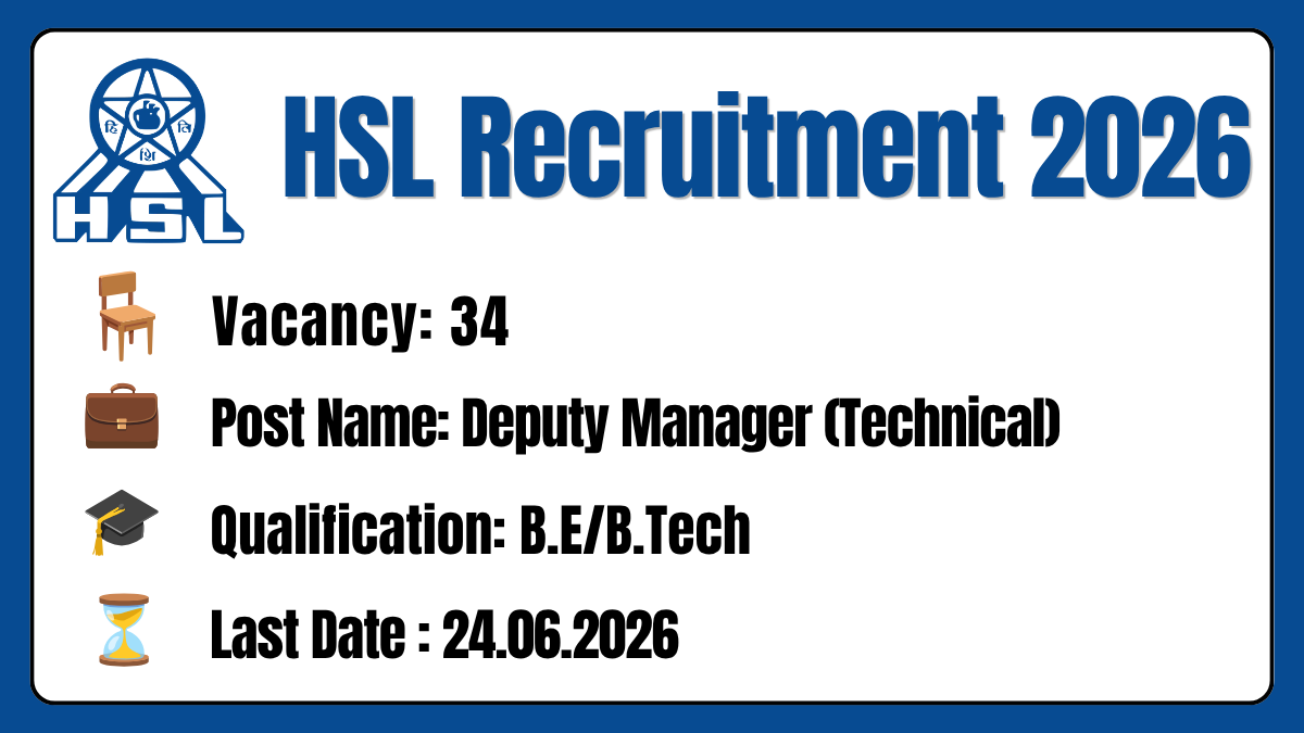 HSL Recruitment 2026