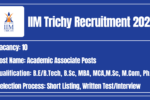IIM Trichy Recruitment 2026
