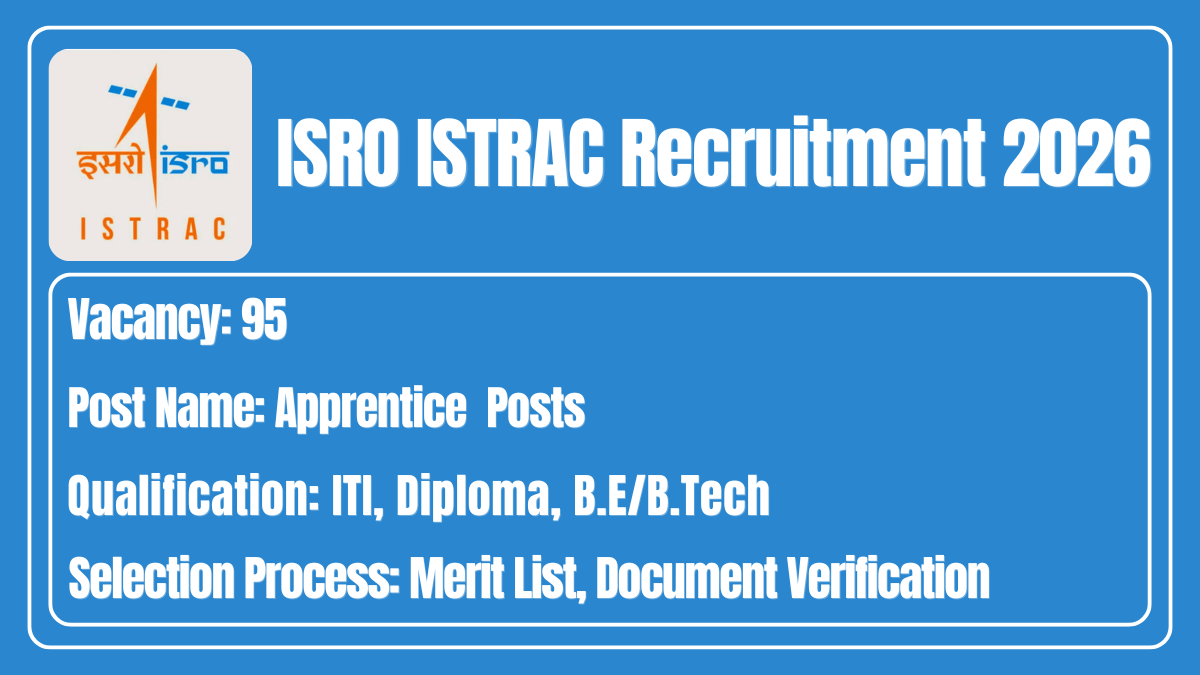 ISRO ISTRAC Recruitment 2026