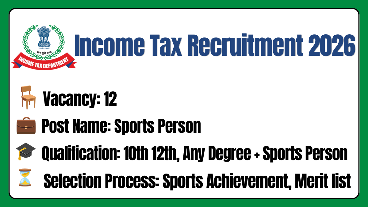 Income Tax Recruitment 2026